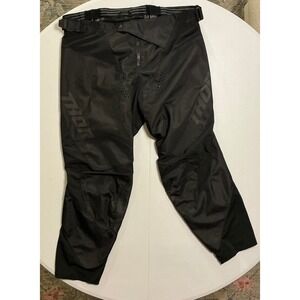 Thor Mens Motocross Racing Pants Black Off-Road Dirt Bike Gear Adjustable 40x28